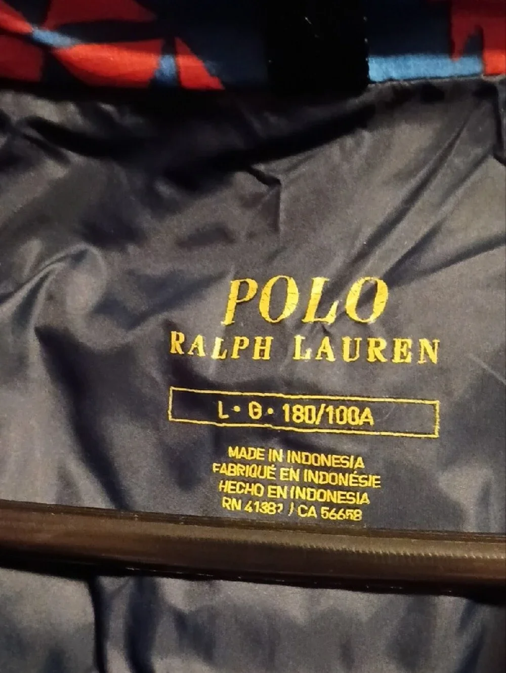Polo by Ralph Lauren Red, Blue & Green Plaid Geo Puffer Jacket